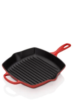 Le Creuset GRILLPFANNE QUADRATISCH SIG 26 CM KIRSCHROT