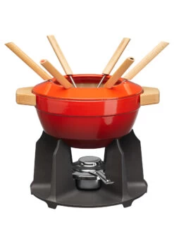 Le Creuset FONDUE-SET KOMPLETT KIRSCHROT