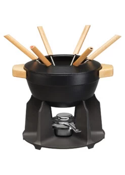 Le Creuset FONDUE-SET KOMPLETT SCHWARZ