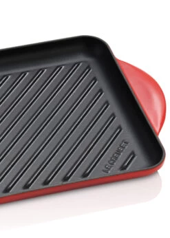 Le Creuset GRILLPLATTE QUADRATISCH 24 CM KIRSCHROT -Köstliche Küche 0024147305996 2