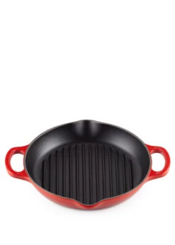 Le Creuset GRILLPLATTE RUND SIG 25 CM KIRSCHROT