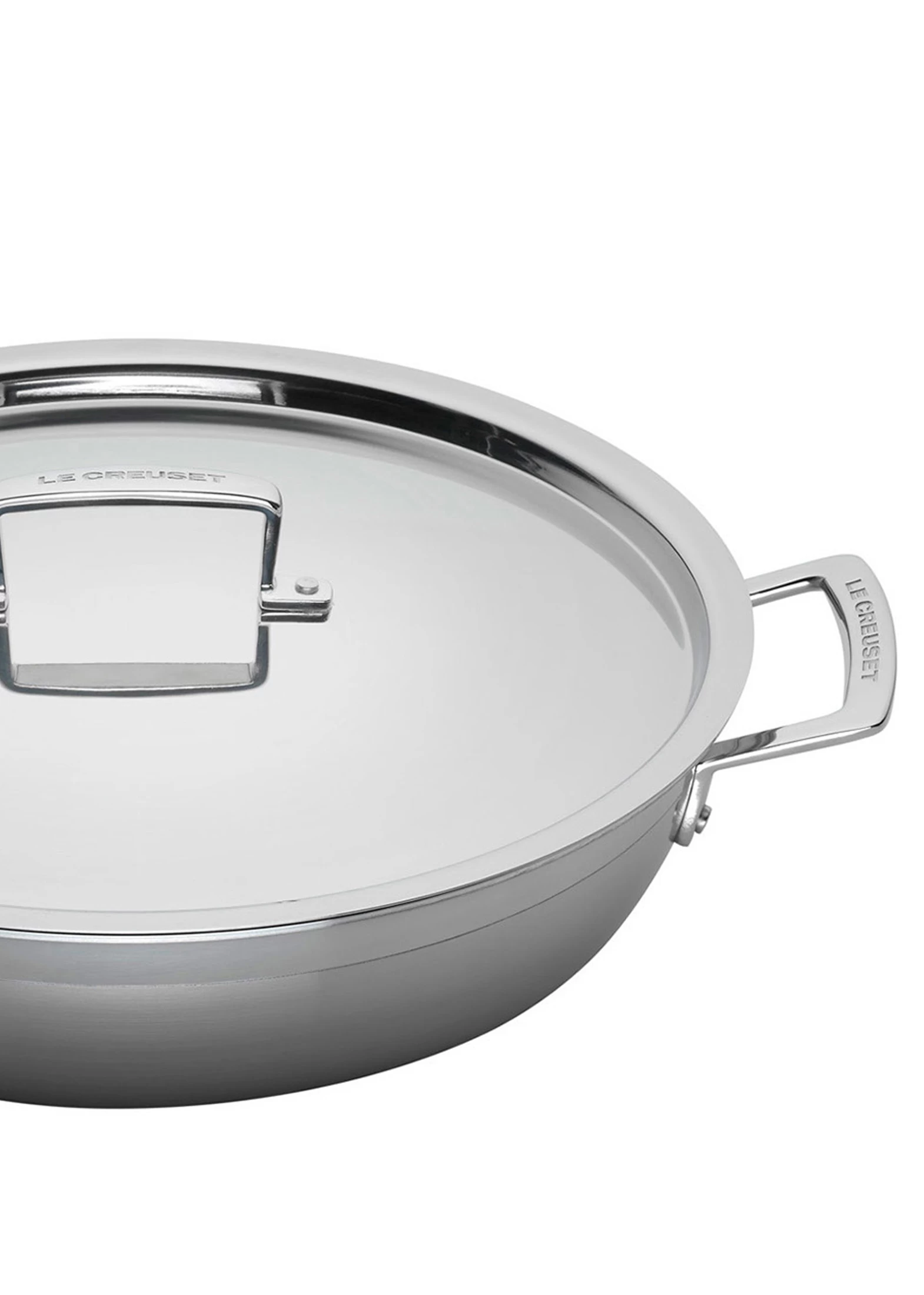 Le Creuset 3-PLY PROFIPFANNE MIT DECKEL 30 CM 4 Le Creuset 3-PLY PROFIPFANNE MIT DECKEL 30 CM – Bild 2