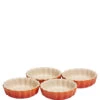 Le Creuset 4ER-SET TARTE-FORM 11 CM OFENROT -Köstliche Küche 0630870062275 1