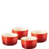 Le Creuset MINI FÖRMCHEN 4ER SET KIRSCHROT