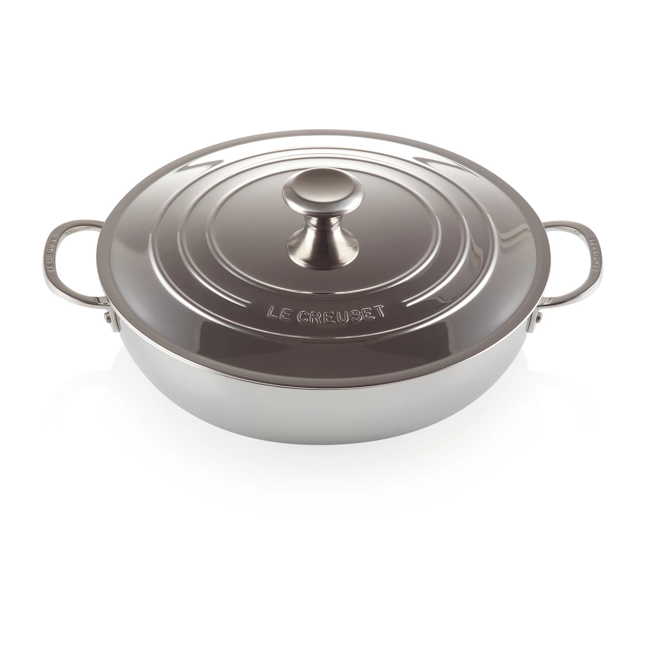 Le Creuset Signature 3-lagiger Niedriger Topf Mit Deckel