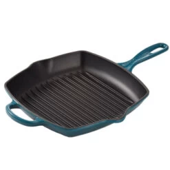 Le Creuset Grillpfanne Signature Deep Teal 26 X 26 Cm Emaillierte Antihaftbeschichtung