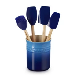 Le Creuset Wenderset Mit Küchenutensilienhalter Premium Azure 5 Delig