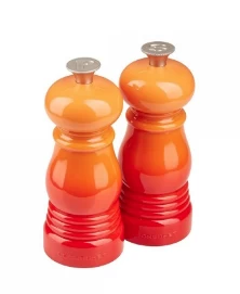 Le Creuset Mini Salz Und Pfeffermühlen Set Ofenrot 12,5 Cm