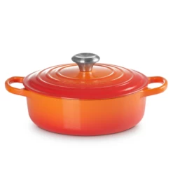 Le Creuset Niedrige Kasserolle Signature Ofenrot ø 24 Cm / 3,1 Liter