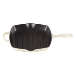 Le Creuset Grillpfanne Signature Meringue 26 X 26 Cm Emaillierte Antihaftbeschichtung