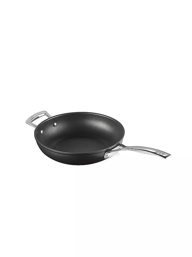LE CREUSET, Aluminium-Antihaft Pfanne Hoch 26cm Schwarz 4 LE CREUSET, Aluminium-Antihaft Pfanne Hoch 26cm Schwarz – Bild 2