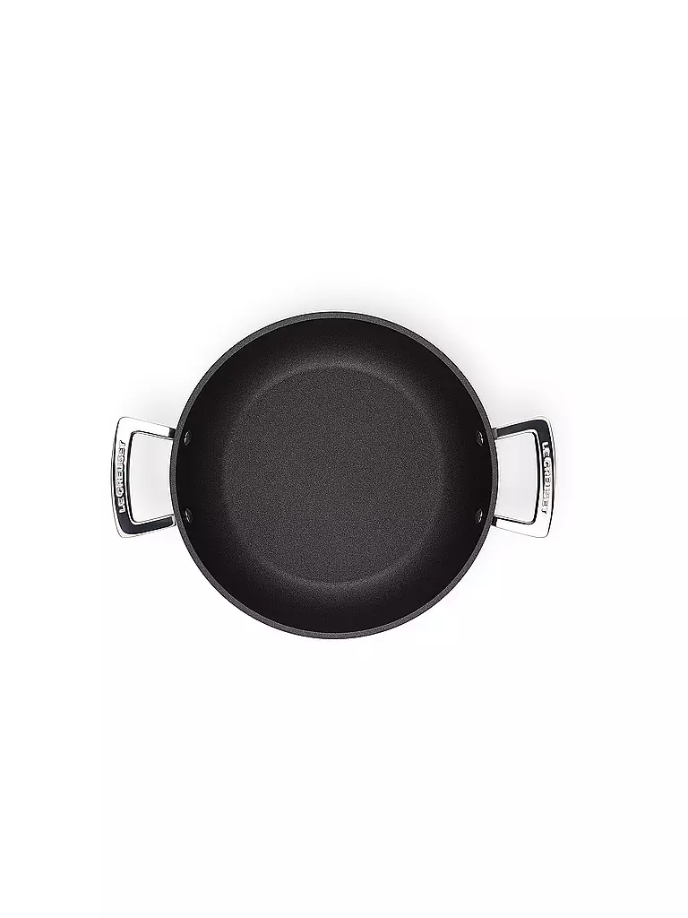 LE CREUSET, Aluminium-Antihaft Profipfanne Mit Glasdeckel 24cm Schwarz 6 LE CREUSET, Aluminium-Antihaft Profipfanne Mit Glasdeckel 24cm Schwarz – Bild 4