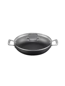 LE CREUSET, Aluminium-Antihaft Profipfanne Mit Glasdeckel 28cm Schwarz -Köstliche Küche lecreuset aluminium antihaftprofipfannemitglasdeckel28cmschwarz 5 768 1024 75 7348133 5