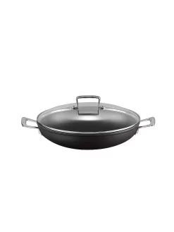 LE CREUSET, Aluminium-Antihaft Profipfanne Mit Glasdeckel 30cm Schwarz