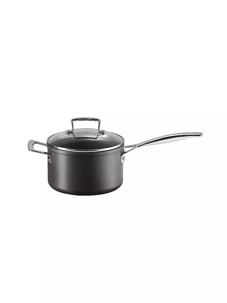 LE CREUSET, Aluminium-Antihaft Profitopf Mit Deckel 18cm/2,8l Schwarz 7 LE CREUSET, Aluminium-Antihaft Profitopf Mit Deckel 18cm/2,8l Schwarz – Bild 5
