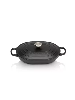 LE CREUSET, Bräter "Oblong Signature" 31cm (Schwarz)
