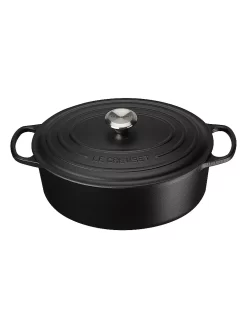 LE CREUSET, Bräter Oval "Signature" 35cm (Schwarz)