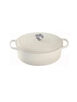 LE CREUSET, Bräter Oval Signature 31cm Meringue
