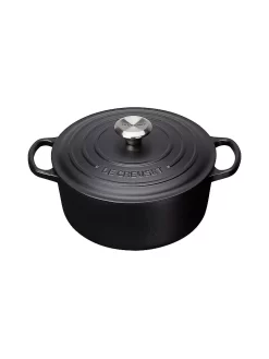 LE CREUSET, Bräter Rund 22cm "Signature" 2,4L (Schwarz)