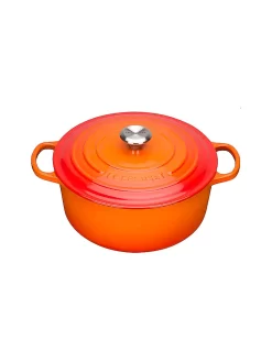LE CREUSET, Bräter Rund 22cm "Signature" 3,3L (Ofenrot)