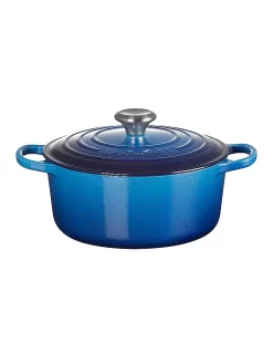 LE CREUSET, Bräter Rund 24cm/4,2l SIGNATURE Azure