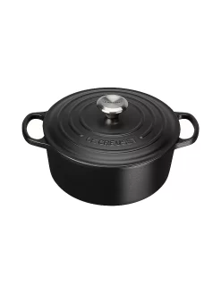 LE CREUSET, Bräter Rund "Signature" 24cm/4,2l (Schwarz)