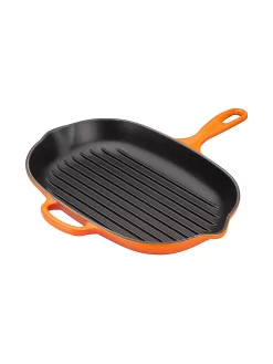 LE CREUSET, Grillpfanne Oval "Signature" 32cm (Ofenrot)