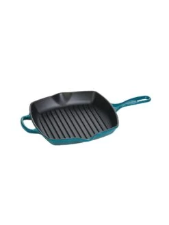 LE CREUSET, Grillpfanne Quadratisch "Signature" 26cm (deep Teal)