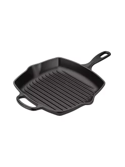 LE CREUSET, Grillpfanne Quadratisch 26x26cm "Signature" (Schwarz)