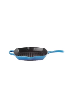 LE CREUSET, Grillpfanne Quadratisch 26x26cm SIGNATURE Azure