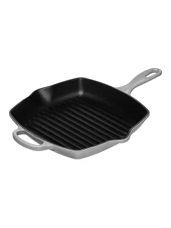 LE CREUSET, Grillpfanne Rund "Signature" 26cm (Perlgrau)