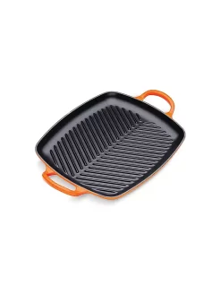 LE CREUSET, Grillplatte Aus Gusseisen Signature 30cm Ofenrot
