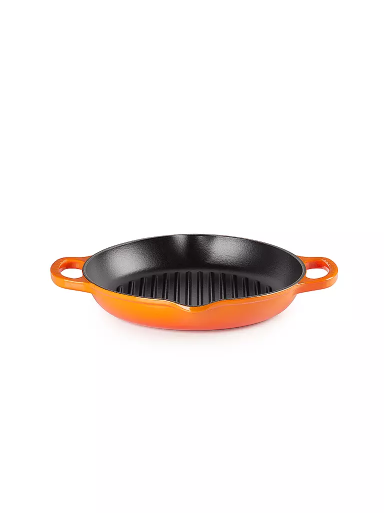 LE CREUSET, Grillplatte Rund 25cm (Ofenrot) 3 LE CREUSET, Grillplatte Rund 25cm (Ofenrot)