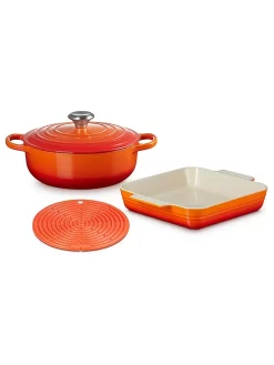 LE CREUSET, Starter Set 3-tlg. Ofenrot